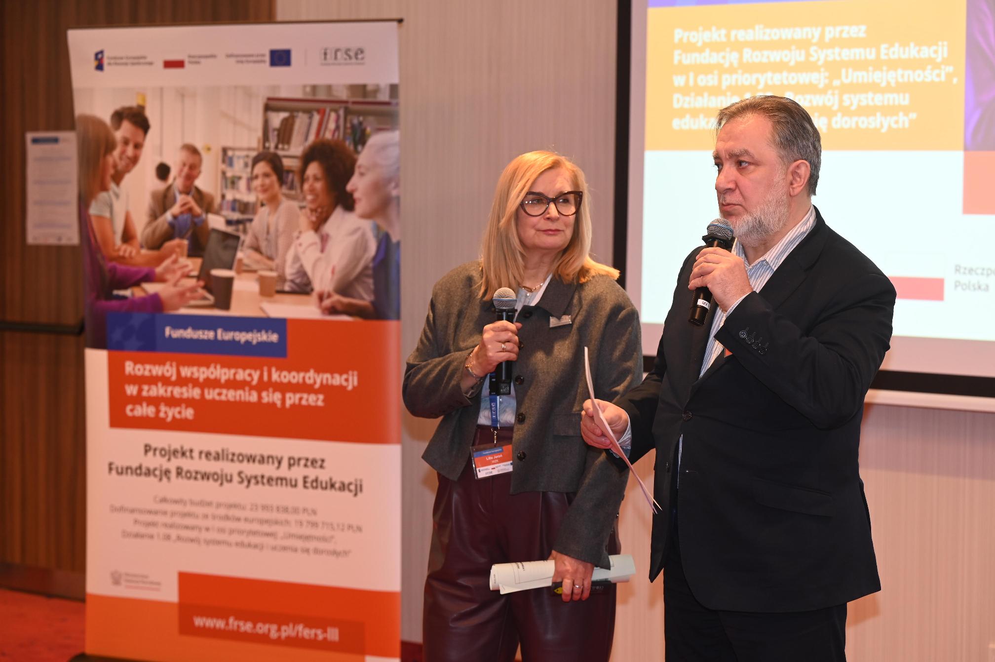 Lilla Jaroń - WZK woj. dolnośląskie oraz Mirosław Górczyński - WZK woj. lubelskie, fot. Szymon Łaszewski, FRSE